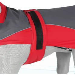 Trixie Regenjas Lorient Rood&Grijs - Hondenkleding