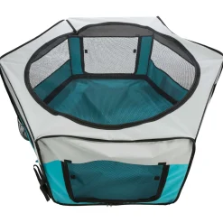 Trixie Ren Met Net En Bodem - Dierenverblijf - Ø150x65 cm 3920 g Turquoise Lichtgrijs