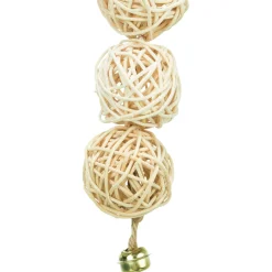 Trixie Rotan Ballen Met Klokje - Vogelspeelgoed - 24 cm
