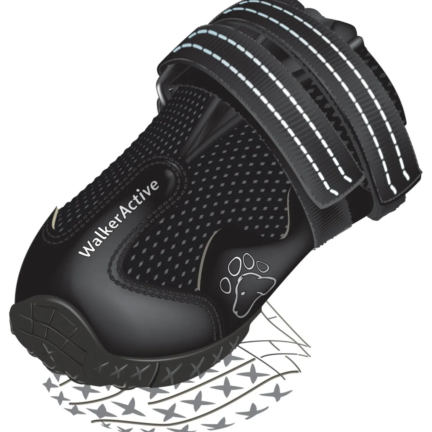 Trixie Schoentje Walker Active Zwart - Hondenpootverzorging
