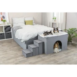 Trixie Schuilplaats Harvey Met Trap Grijs - Hondenmand