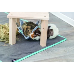 Trixie Schuilplaats Met Hangmat Sunny - Kooi Accessoire - 28x28x24 cm Houtkleur Grijs