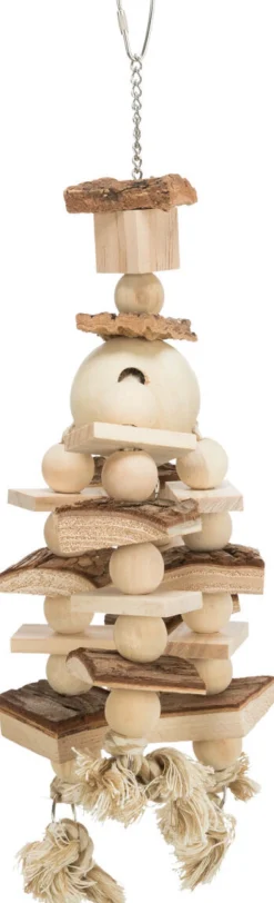 Trixie Speelgoed Aan Ketting Met Touw&Kralen - Vogelspeelgoed - 35 cm