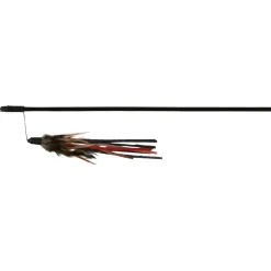 Trixie Speelhengel Met Leren Bandjes En Veren - Kattenspeelgoed - 50 cm