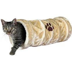 Trixie Speeltunnel Pluche - Kattenspeelgoed - Ø22x60 cm Beige