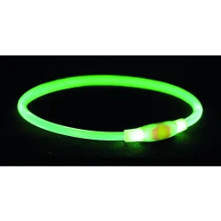 Trixie Usb Flash Lichtgevende Band - Hondenveiligheidslampje - 65 cm Groen L-Xl