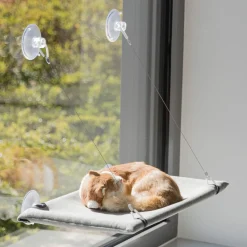 Trixie Venster-Ligplateau - Kattenkussen - 50x30 cm Grijs