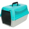 Trixie Vervoersbox - Knaagdiertransportbox - 26x25x39 cm Lichtgrijs Turquoise Xxs