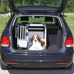 Trixie Vervoersbox Auto Lichtgrijs - Autohondenbench