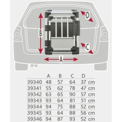 Trixie Vervoersbox Auto Lichtgrijs - Autohondenbench