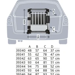 Trixie Vervoersbox Auto Lichtgrijs - Autohondenbench