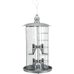 Trixie Voederstation 3in1 - Voersilo - Ø20x36.5 cm Zilver