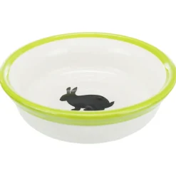 Trixie Voer En Waterset Op Standaard - Voer/Waterbak - Ø13 cm Wit Groen Zwart 2 stuks