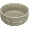 Trixie Voer/Waterbak 'Thanks For Service' Keramiek - Kattenvoerbak - Ø11 cm Assorti