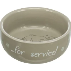 Trixie Voer/Waterbak 'Thanks For Service' Keramiek - Kattenvoerbak - Ø11 cm Assorti
