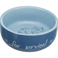 Trixie Voer/Waterbak 'Thanks For Service' Keramiek - Kattenvoerbak - Ø11 cm Assorti