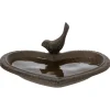 Trixie Vogeldrinkschaal Gietijzer Hart - Drinkbak - 16x15 cm Bruin