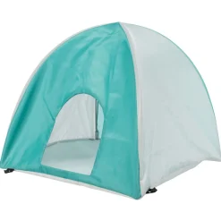 Trixie Wigwam Voor Konijnen - Kooi Accessoire - 37x55x37 cm Lichtgrijs Turquoise