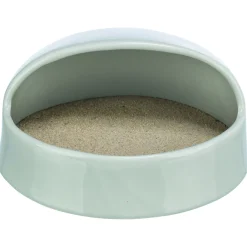 Trixie Zandbad Keramiek - Vachtverzorging - 20x10x16 cm Grijs