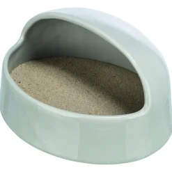 Trixie Zandbad Keramiek - Vachtverzorging - 20x10x16 cm Grijs