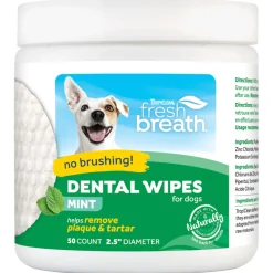 Tropiclean Dental Wipes - Gebitsverzorging - 50 stuks