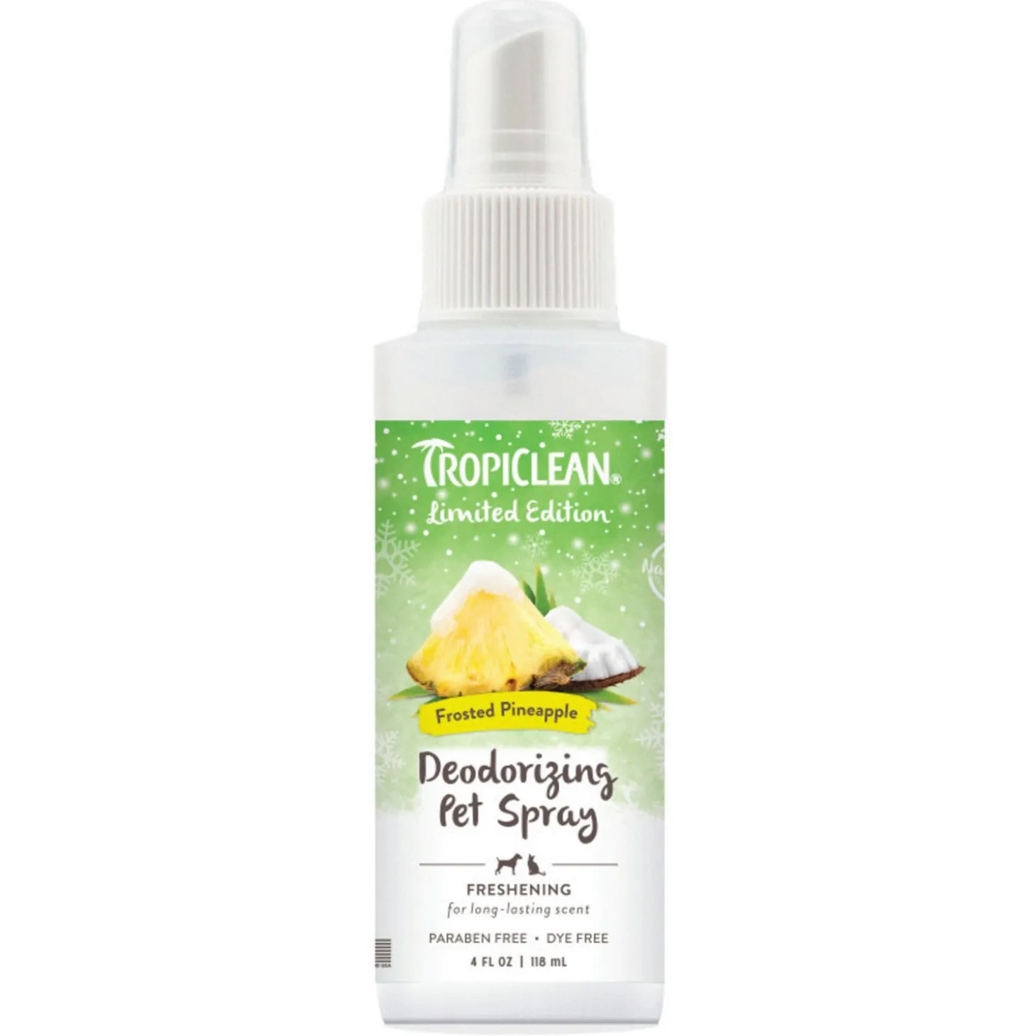 Tropiclean Frosted Pineapple Spray - Verzorging - Ananas 118 ml