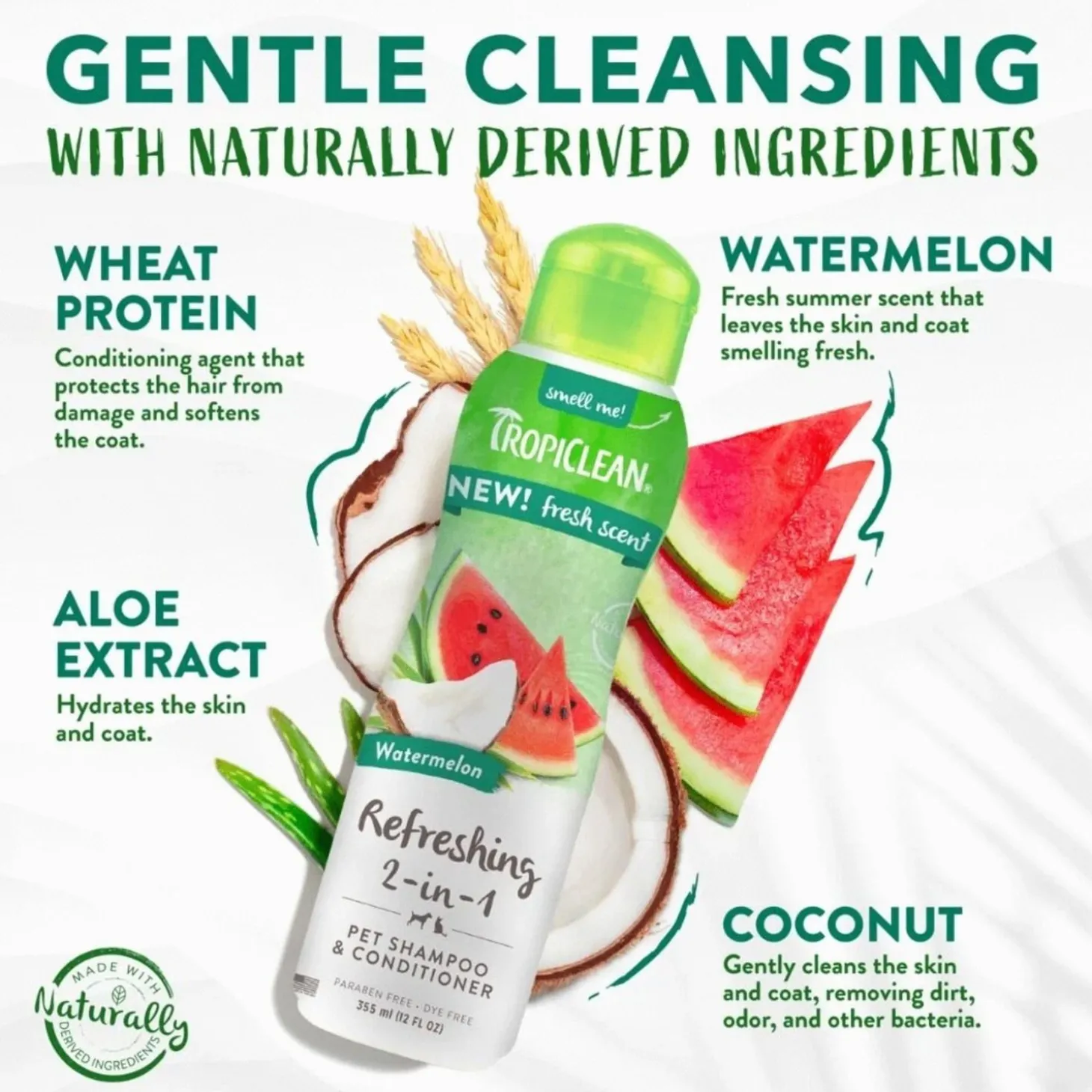 Tropiclean 2in1 Watermelon Shampoo - Hondenvachtverzorging -