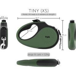 Tug Tug 360° Rollijn - Hondenriem - 3 m Groen Tot < 12 Kg Xs