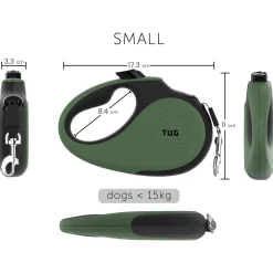 Tug Tug 360° Rollijn - Hondenriem - 5 m Groen Tot < 16 Kg S