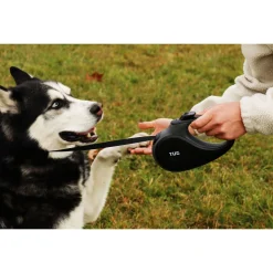 Tug Tug 360° Rollijn - Hondenriem - 3 m Zwart Grijs Tot < 12 Kg Xs