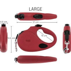 Tug Tug 360° Rollijn Met Dispenser - Hondenriem - 5 m Rood Tot <  50kg L