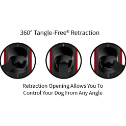 Tug Tug 360° Rollijn Met Dispenser - Hondenriem - 5 m Rood Tot <  50kg L