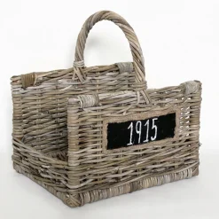 Vdl Haardhoutmand Met Hengsel - Haardmand - 45x35x30 cm Grijs