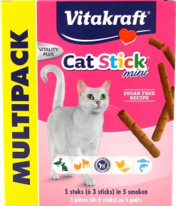 Vitakraft Cat-Stick Mini Multipack - Kattensnack - Mix 5x3 stuks