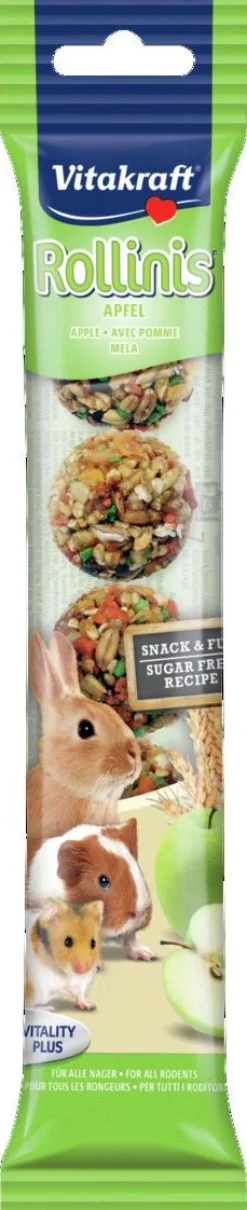 Vitakraft Rollinis Appel - Knaagdiersnack - 48 g