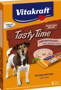 Vitakraft Tasty Time Leverworst - Hondensnacks - 6x10 g