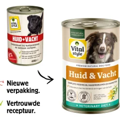 Vitalstyle Blik Huid + Vacht - Hondenvoer - Kip Varken 400 g