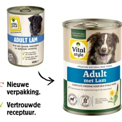 Vitalstyle Blik Vitaal Vlees Adult - Hondenvoer - 400 g