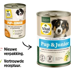 Vitalstyle Blik Vitaal Vlees Junior - Hondenvoer - 400 g