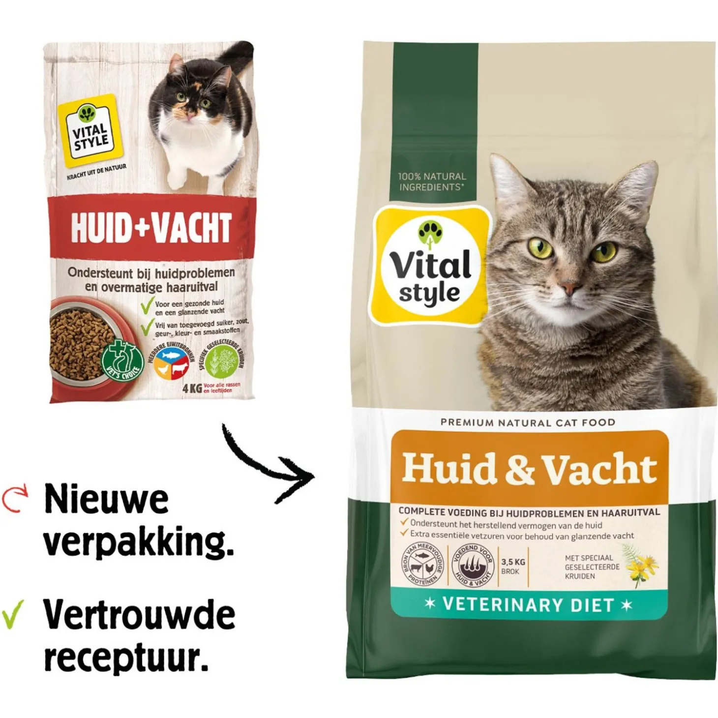 Vitalstyle Huid & Vacht - Kattenbrokken - 1.5 kg
