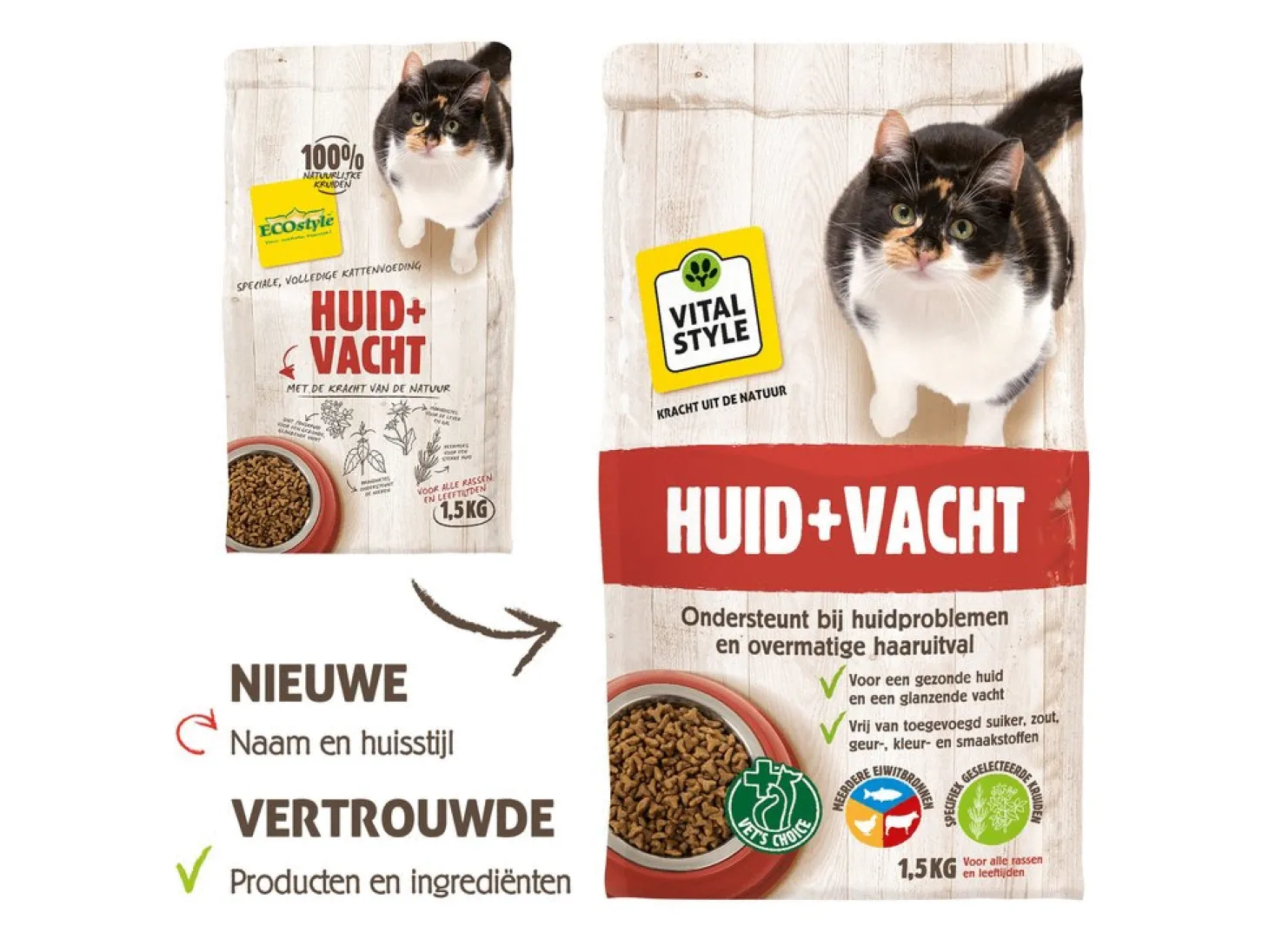 Vitalstyle Huid + Vacht - Kattenvoer - 1.5 kg