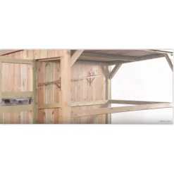 Voldux Volière R4 Deurtje Links Bouwpakket - Vogelverblijven - 250x150x190 cm Naturel