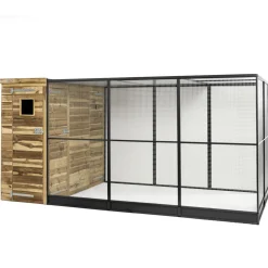 Voldux Volière R10 Links - Vogelverblijven - 391x200x190 cm Bruin