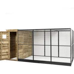 Voldux Volière R10 Links - Vogelverblijven - 391x200x190 cm Bruin