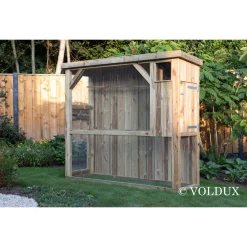 Voldux Volière R1 Rechts - Vogelverblijven - 215x70x185 cm Natural