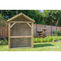 Voldux Volière S1  Deurtje Links - Vogelverblijven - 145x70x190 cm Naturel