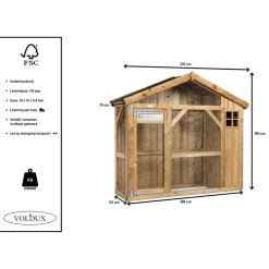 Voldux Volière S2 Rechts - Vogelverblijven - 215x70x185 cm Natural
