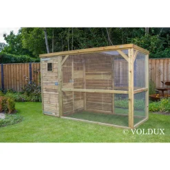 Voldux Volière Toon Links - Vogelverblijven - 300x120x190 cm Natural