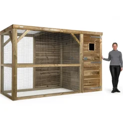 Voldux Volière Toon Rechts - Vogelverblijven - 300x120x190 cm Natural