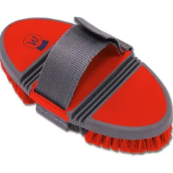 Waldhausen Flexi Body Brush - Paardenverzorging - Rood Grijs